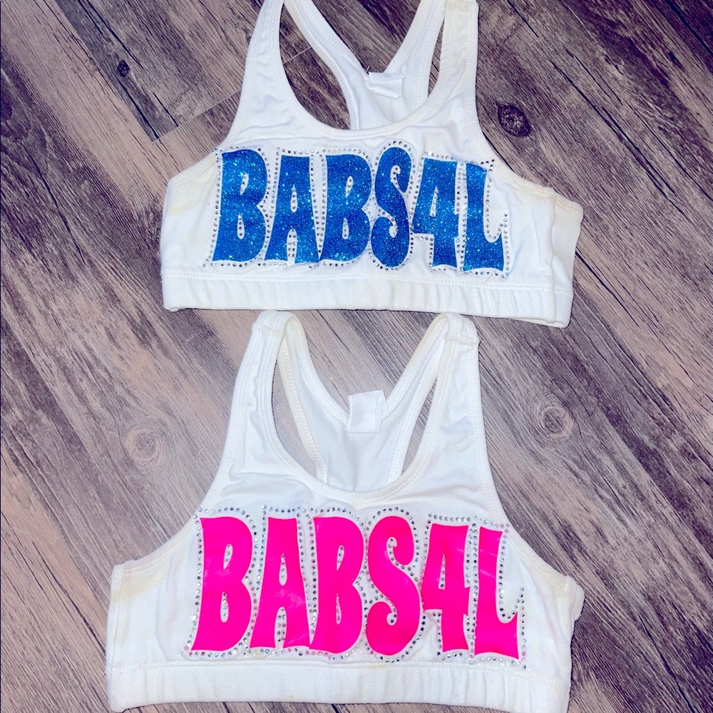 Cheer athletics panthers sports bras